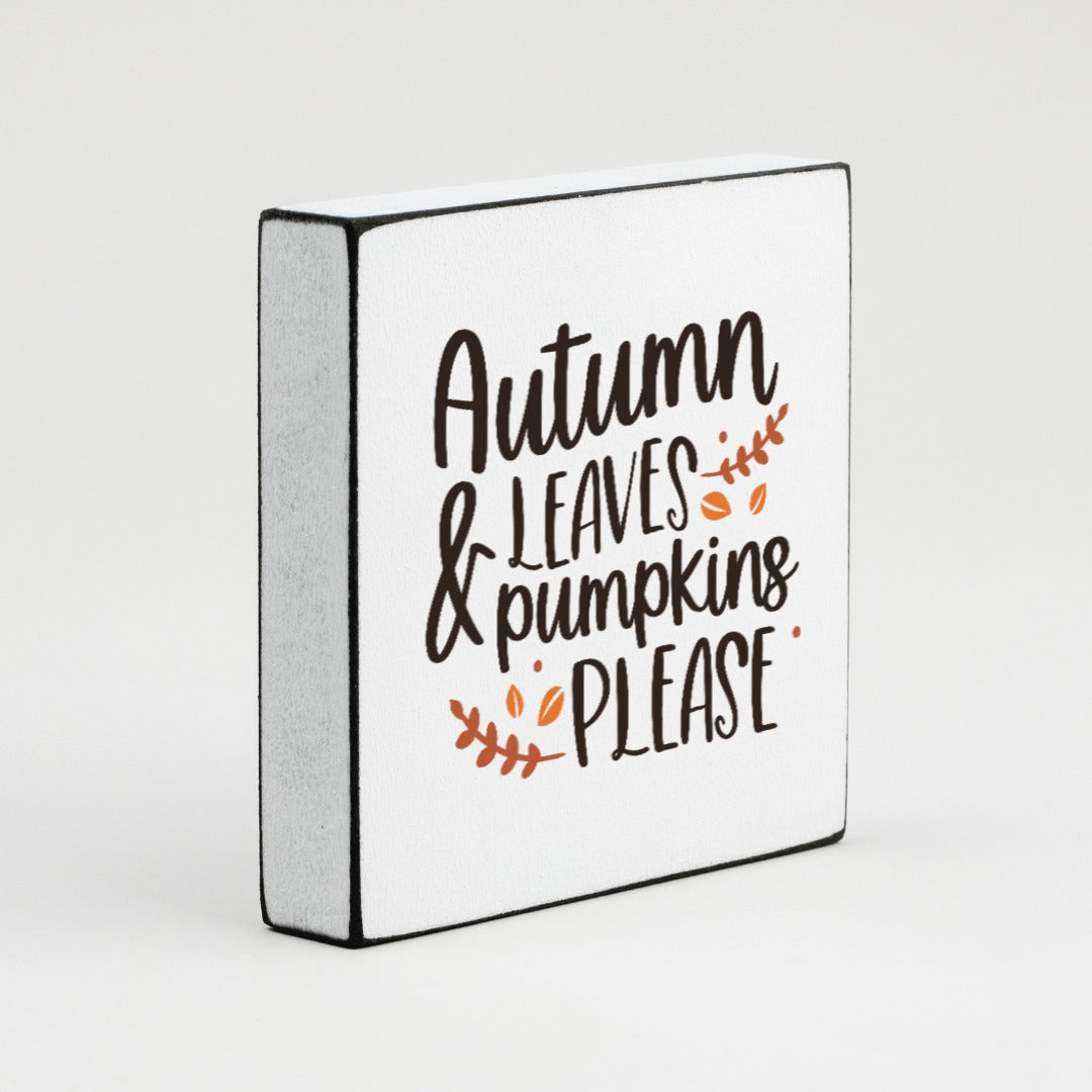 Miniblock | Autumn leaves & pumpkins please No2