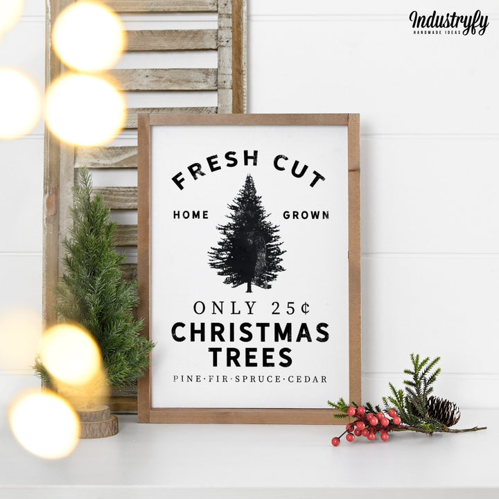 Landhaus Schild | Fresh cut christmas trees