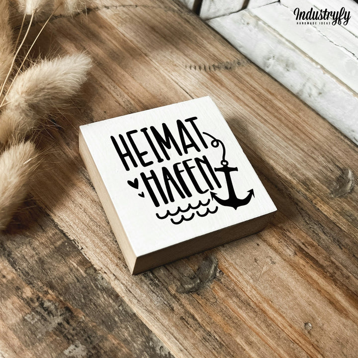 Kühlschrankmagnet Holz Heimathafen, Holzmagnet von Industryfy