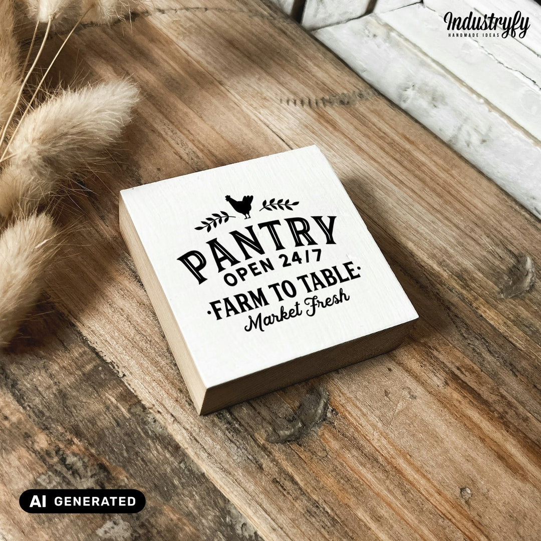Kühlschrankmagnet Holz Pantry, Holzmagnet von Industryfy