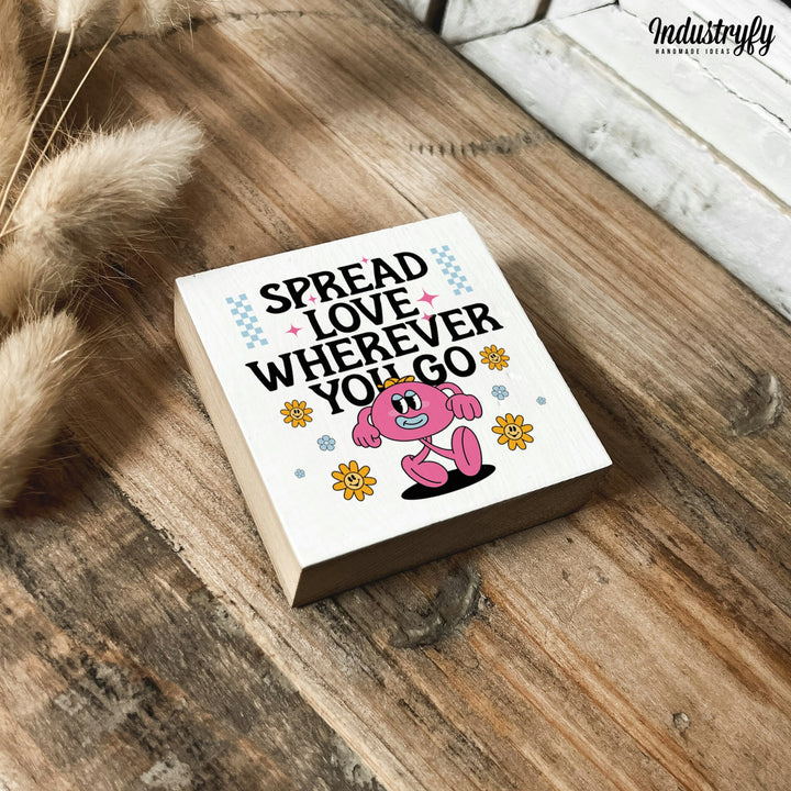 Kühlschrankmagnet Holz Spread love, Holzmagnet von Industryfy