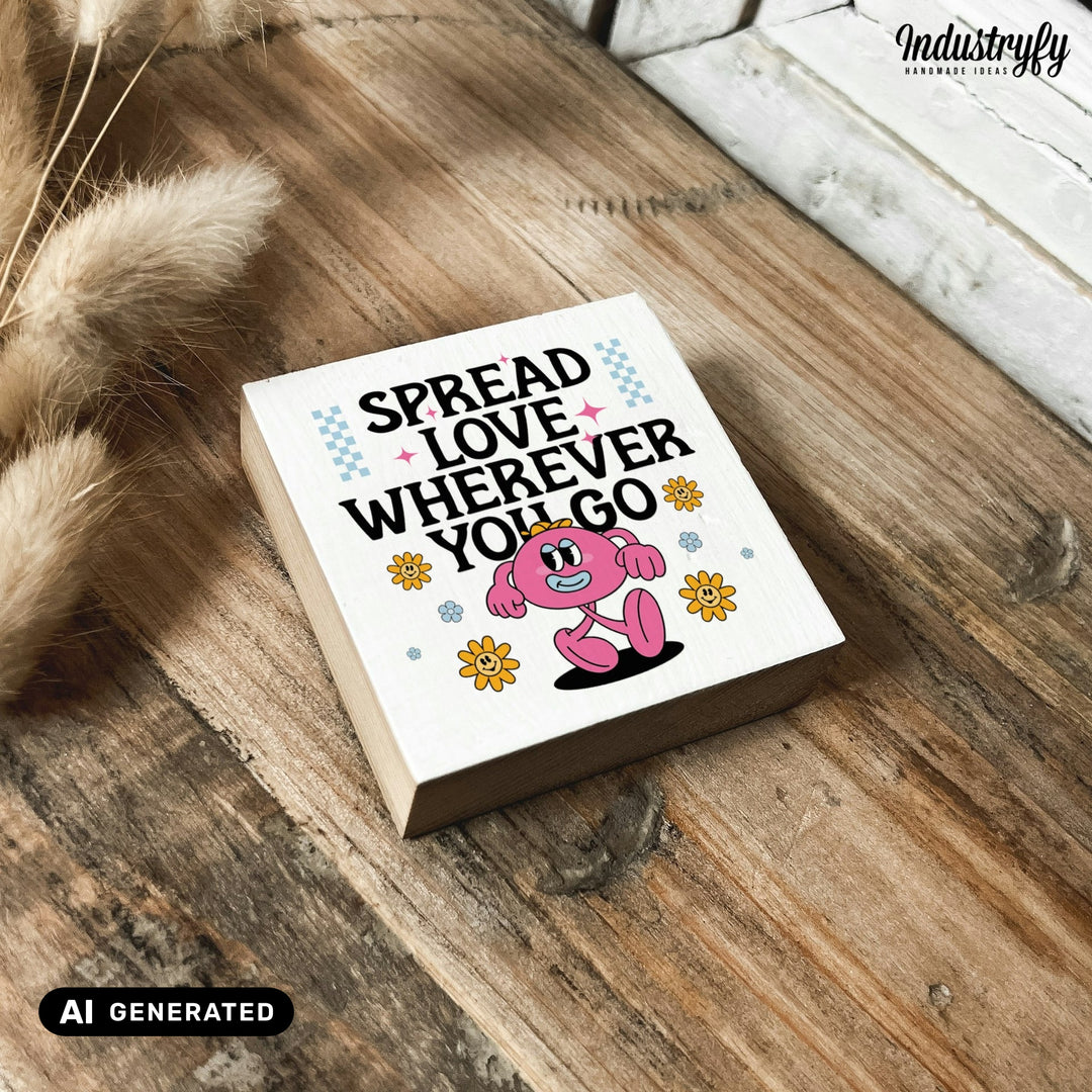 Kühlschrankmagnet Holz Spread love, Holzmagnet von Industryfy
