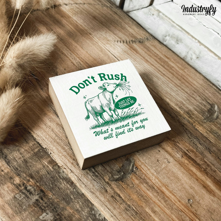 Kühlschrankmagnet Holz Dont rush, Holzmagnet von Industryfy