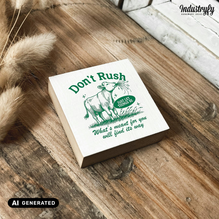 Kühlschrankmagnet Holz Dont rush, Holzmagnet von Industryfy