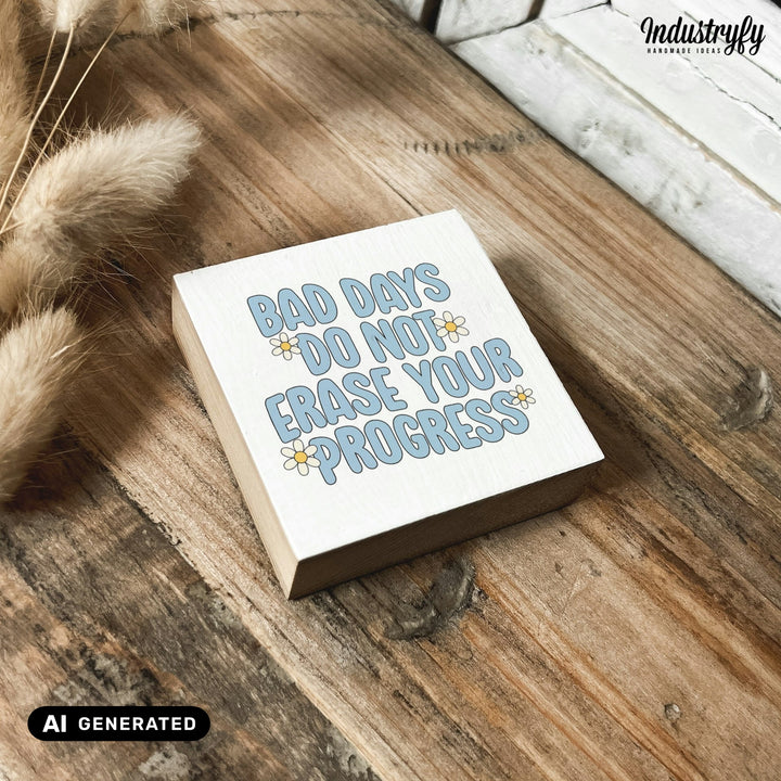 Kühlschrankmagnet Holz Bad Days, Holzmagnet von Industryfy
