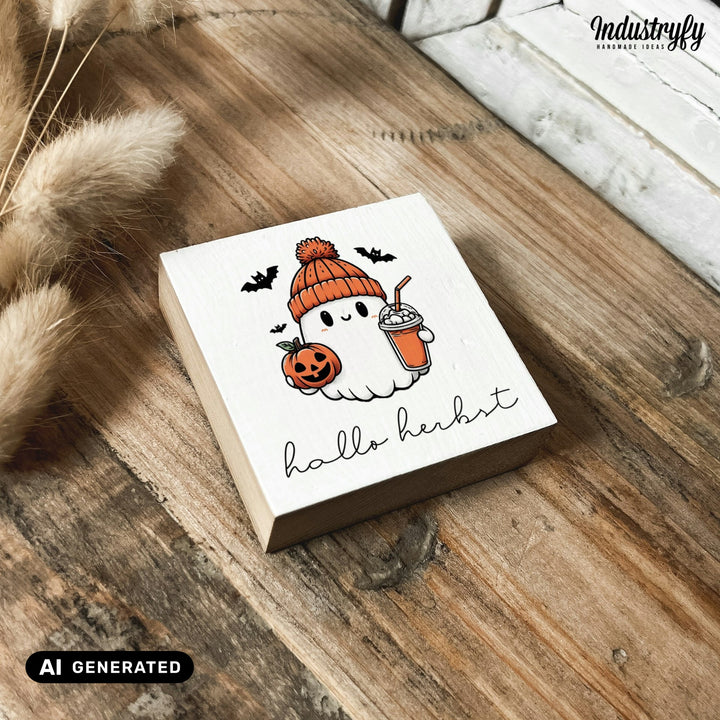 Kühlschrankmagnet Holz Hallo Herbst No2, Holzmagnet von Industryfy