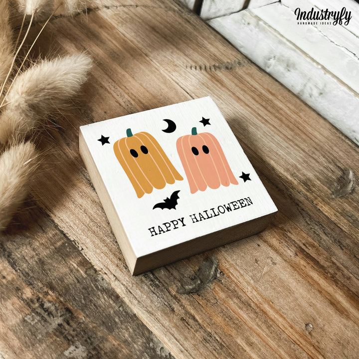 Kühlschrankmagnet Holz Happy Halloween, Holzmagnet von Industryfy