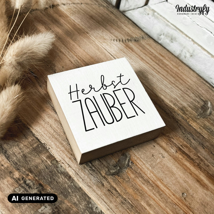 Kühlschrankmagnet Holz Herbstzauber, Holzmagnet von Industryfy