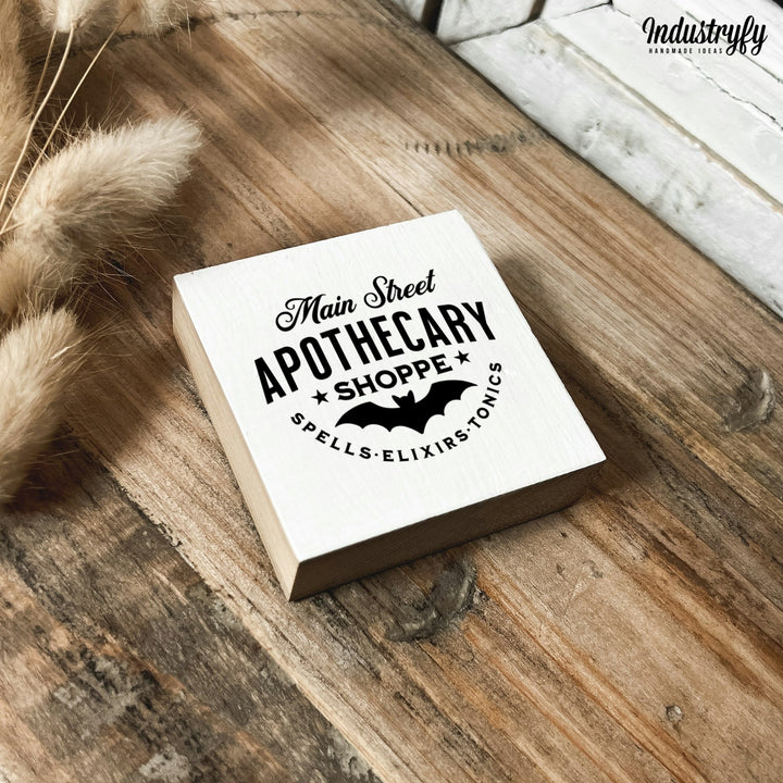 Kühlschrankmagnet Holz Main Street Apothecary No2, Holzmagnet von Industryfy