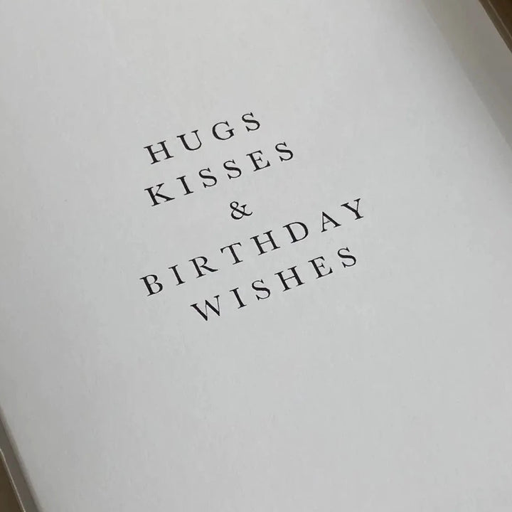Grußkarte | Hugs, kisses & birthday wishes