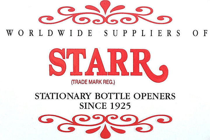 Original USA STARR "X" Wandflaschenöffner | Silber