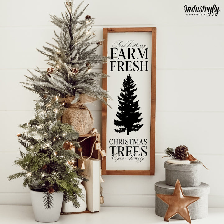 Landhaus Schild | Farm Fresh Christmas Trees